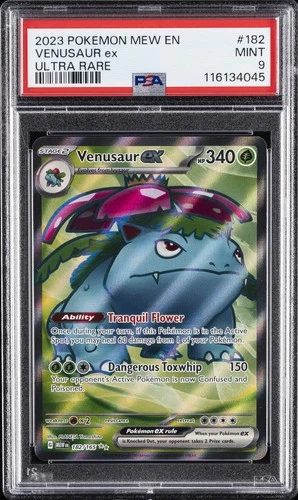 2023 POKEMON MEW EN-151 ULTRA RARE #182 VENUSAUR EX PSA 9