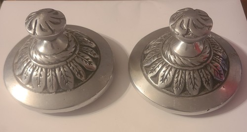 Pewter Tops For Glass Jars. Set Of 2 - Picture 2 of 3