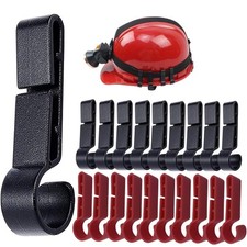 JLBLNHW 20 Pack Helmet Clips for Headlamp, Hardhat Head lamp Accessory, Black 