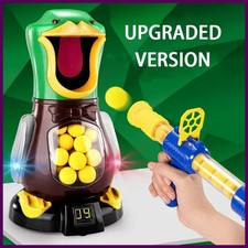 Air-powered Shooting Duck Toys Soft Bullet Battle Games Hungry Duck Foam.