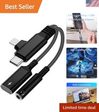 USB C 3.5mm Headphone Adapter with 60W Fast Charging - MFi Certified for iPhone