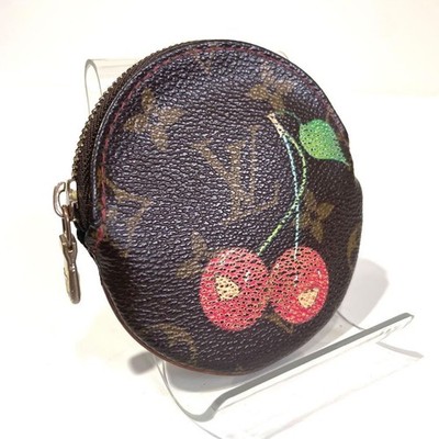 Echte LOUIS VUITTON M95043 Monogramm Cherry Porte Monnaie Ron Geldbörse LV