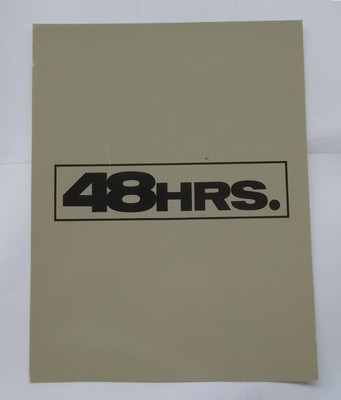 48 HRS. 1982 Advance Promo Publicity Program Flyer Movie Walter Hill Nick Nolte