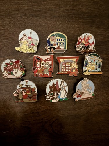 Disney Parks 10 Pin Set WDW - Die Schöne und das Biest - New Fantasyland - Mystery Set