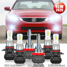 PAIR FIT Honda Accord 2007-2009 2010 2011 LED faro alto bajo luz antiniebla