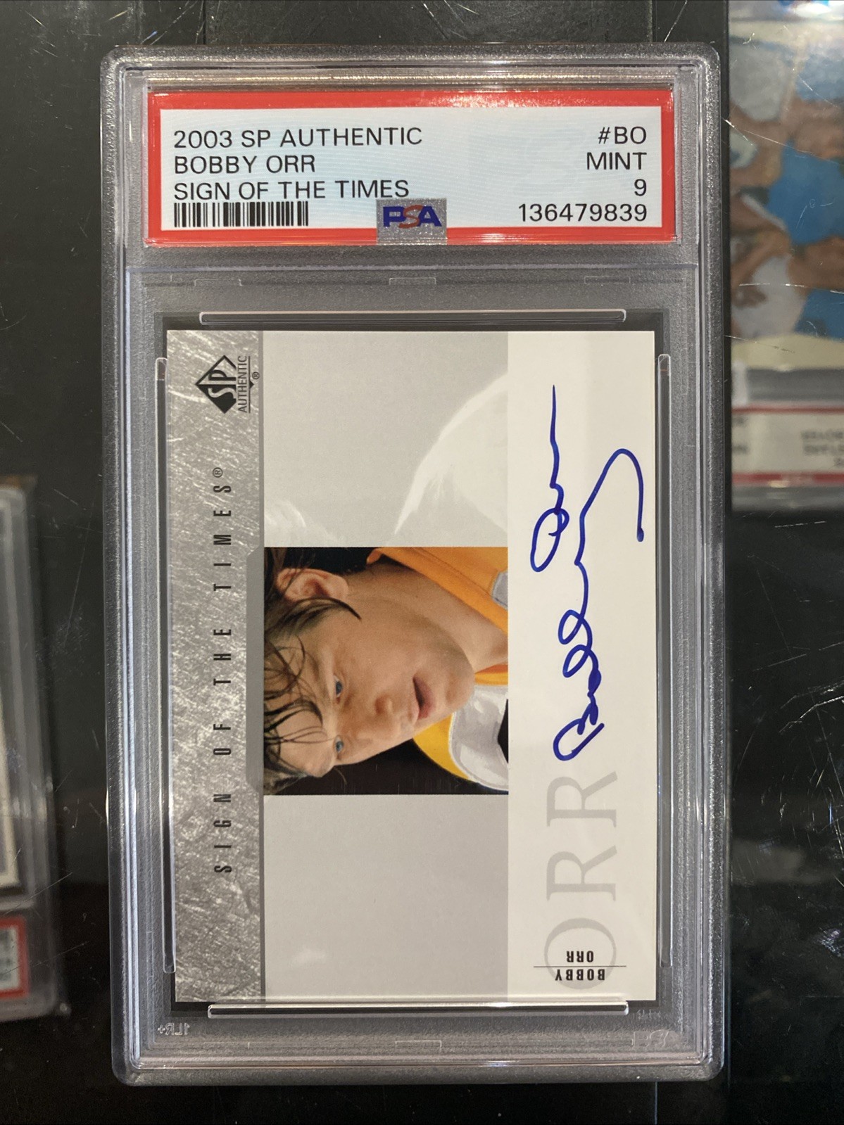Bobby Orr 2003 Sp Authentic #80 Sign Of The Times Auto PSA 9 Bruins 