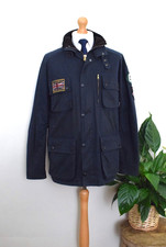 HACKETT Navy UK Wax Rally Jacket Size XL 42/44 Vintage Moto Field Biker 52/54