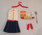 Vintage Skipper Doll Cookie Time #1912 60s Outfit Barbie Mix Cookbook Spoon