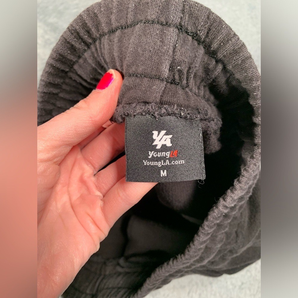 Youngla bodybuilding Black Drawstring Shorts medi… - image 8