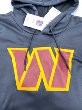 Nike Washington Commanders Gray Hoodie Casual Sweatshirt Therma-fit  L XL New