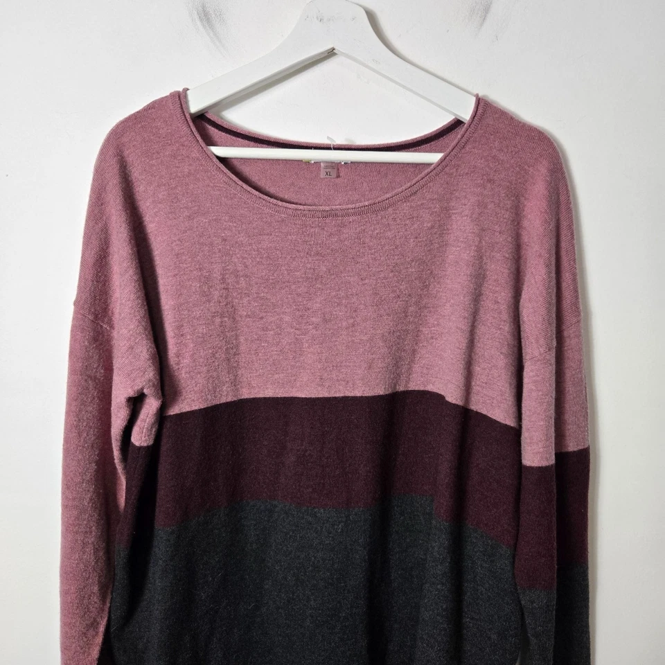 Smartwool Size XL Shadow Pine Sweater Merino Wool Blend Colorblock Pullover - Image 4 of 4