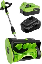 20V Cordless Snow Shovel, 12.2-Inch Snow Blower w/ 4.0Ah Battery & Charger