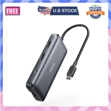 Anker Laptop Docking Station, 8-in-1 USB-C Hub, 4K Dual Monitor USB C Adapter wi