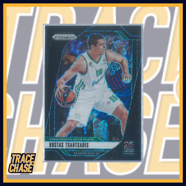 2024-25 Panini Prizm Euroleague Basketball Kostas Tsartsaris Black Shimmer 1/1