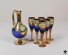 Vintage Murano 7pc Decanter & Glasses Italian 