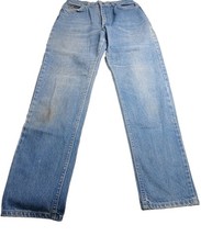 Vintage Lee's Jeans Light Blue Jeans Womans Sz 14 Medium Think Denim Tapered Leg