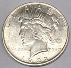 1922 peace dollar VF condition  117