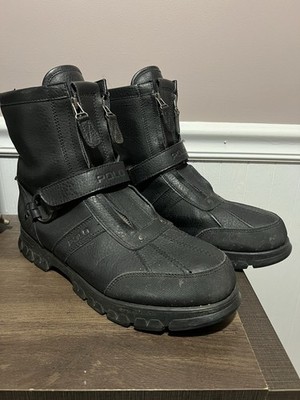 VINTAGE POLO RALPH LAUREN CONQUEST HI II BLACK BOOTS men s 12