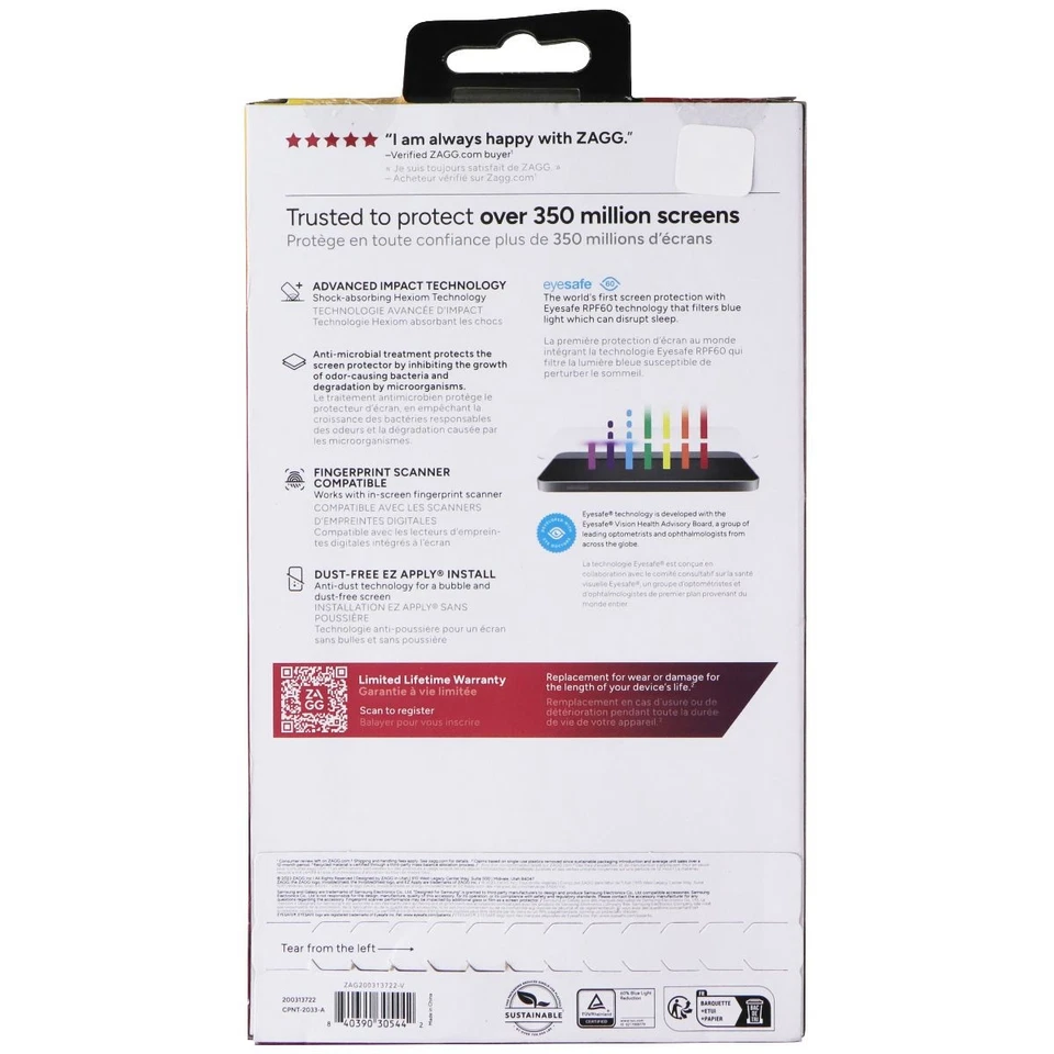 Protetor de tela ZAGG Invisible Shield Fusion XTR3 para Samsung Galaxy S24 Ultra - Imagem 2 de 2