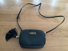 Victoria  s Secret Jet Black Crossbody Bag w Tassel /Charm BRAND NEW w/o Tag