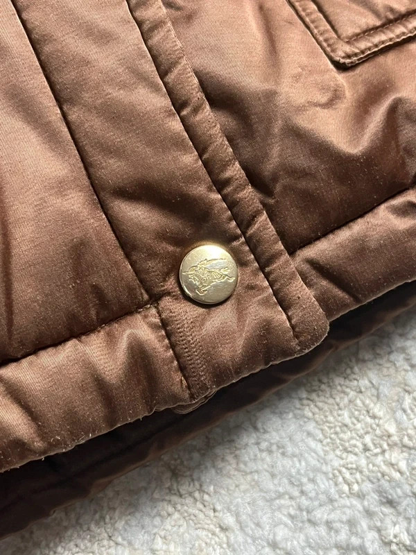 Burberry 1990s Brown Trench Coat Puffer Jacket Size M image 3