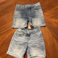 2 Piece Lot Cat Jack Girls Size 8 Denim Shorts