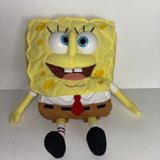 vintage Mattel Viacom BABBLING SPONGEBOB SQUAREPANTS talking 12" plush toy WORKS