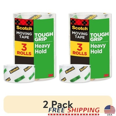Heavy Duty Moving Packing Tape Strong Adhesive Box Sealing Tape 3 Rolls New