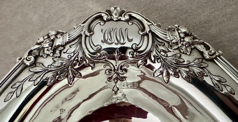 REED & BARTON TAZÓN DE VERDURAS ABIERTO A MANO TEMPRANA FRANCISCO 1ª ESTERLINA C. 1935 Foto 3 de 4