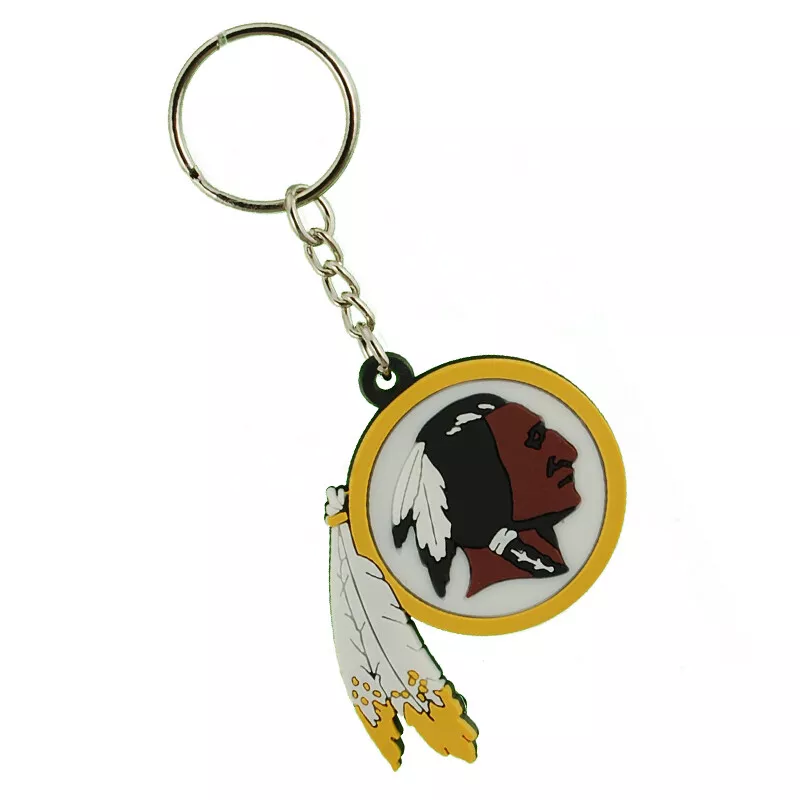 Washington Redskins Vinyl Logo Keychain Key Ring NIP FREE