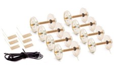 DCC Concepts HO Scale  38" Wheelsets With Springs Pickups  14mm  DCW-W14S-OO