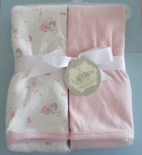 kyle & deena  Baby Receiving Blanket Duo 26" x 26" each 100% Cotton   NIP
