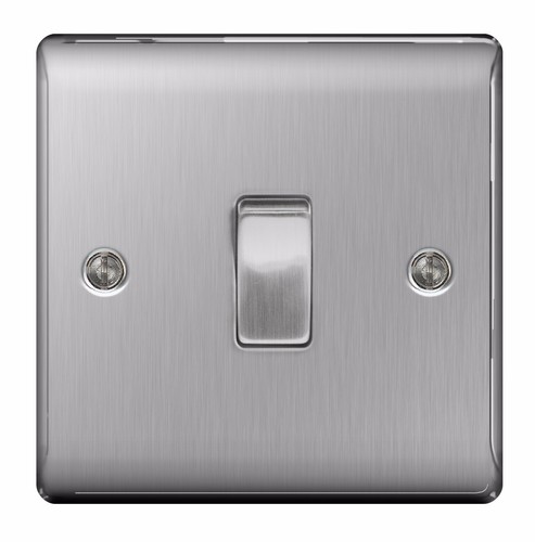 BG Nexus Brushed Steel Switches & Sockets Full Range Satin Chrome Grey Inserts - Picture 2 of 91