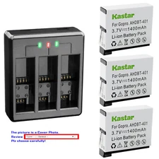 Kastar Battery Triple Charger for GoPro Hero 4 GoPro HERO4 Silver Sport Camera