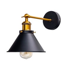 Industrial Black Wall Lights Metallic Indoor Loft 4M Plug in Wall Lamp Hallway