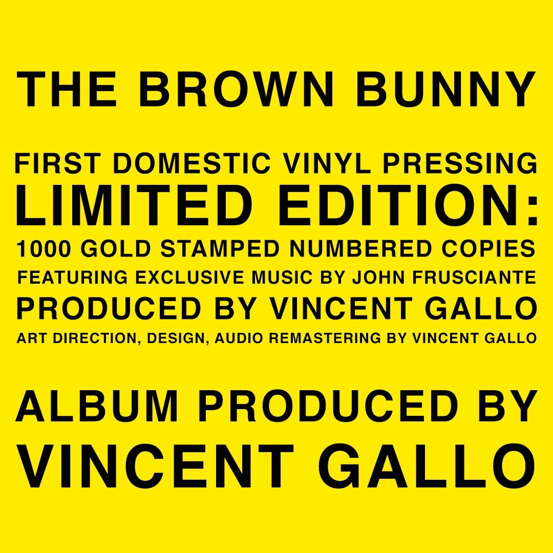 洋楽 BrownBunny John Frusciante Vincent Gallo The Brown Bunny Soundtrack OST John Frusciante Vinyl LP