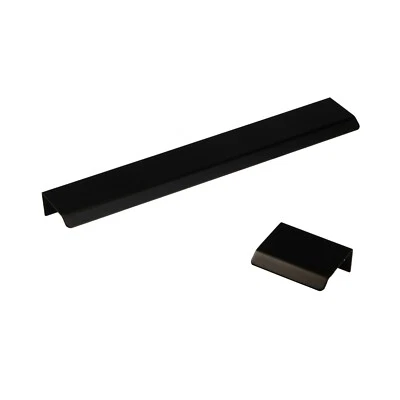 GEDOTEC Viefe Barre de Prise Curve 0117 Poignée Meuble Noir Cuisine Charge Kantengriff