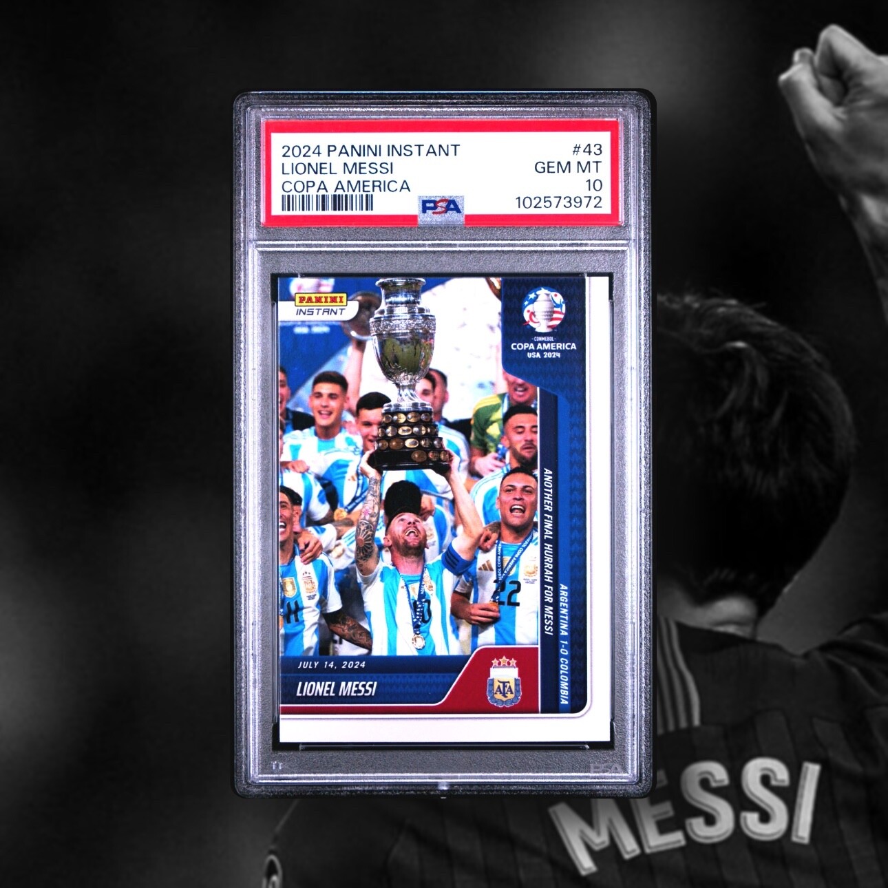 2024 PANINI INSTANT CONMEBOL COPA AMERICA 2024 #43 | LIONEL MESSI 🔥🔥 PSA 10