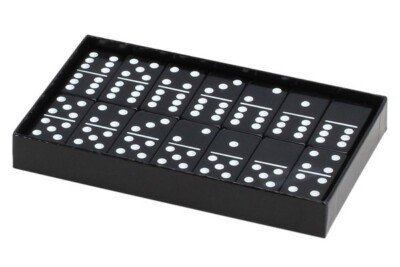 Premium Dominoes Double 6 Six Standard Size Acrylic Black