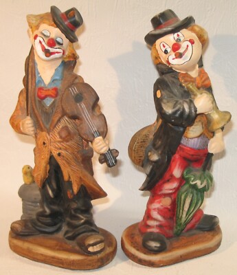 Clown-Set 2-tlg. mit Instrumenten aus Keramik mit einer Höhe von ca.: 220 mm   V