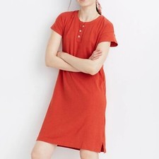 Madewell Henley Tee Dress Size Small Hemp Organic Cotton 