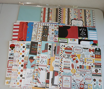 Echo Park & SandyLion DISNEY PARKS Scrapbook Paper & Sticker Sheet Lot 4+ lbs