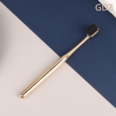 Soft Toothbrush Adult Tooth Brush Electroplate Gold Silver Color Dental Bru*j*