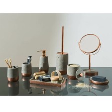 Neptun Badezimmerzubehör Set Kupfer Beton Organizer Halter Seifenspender