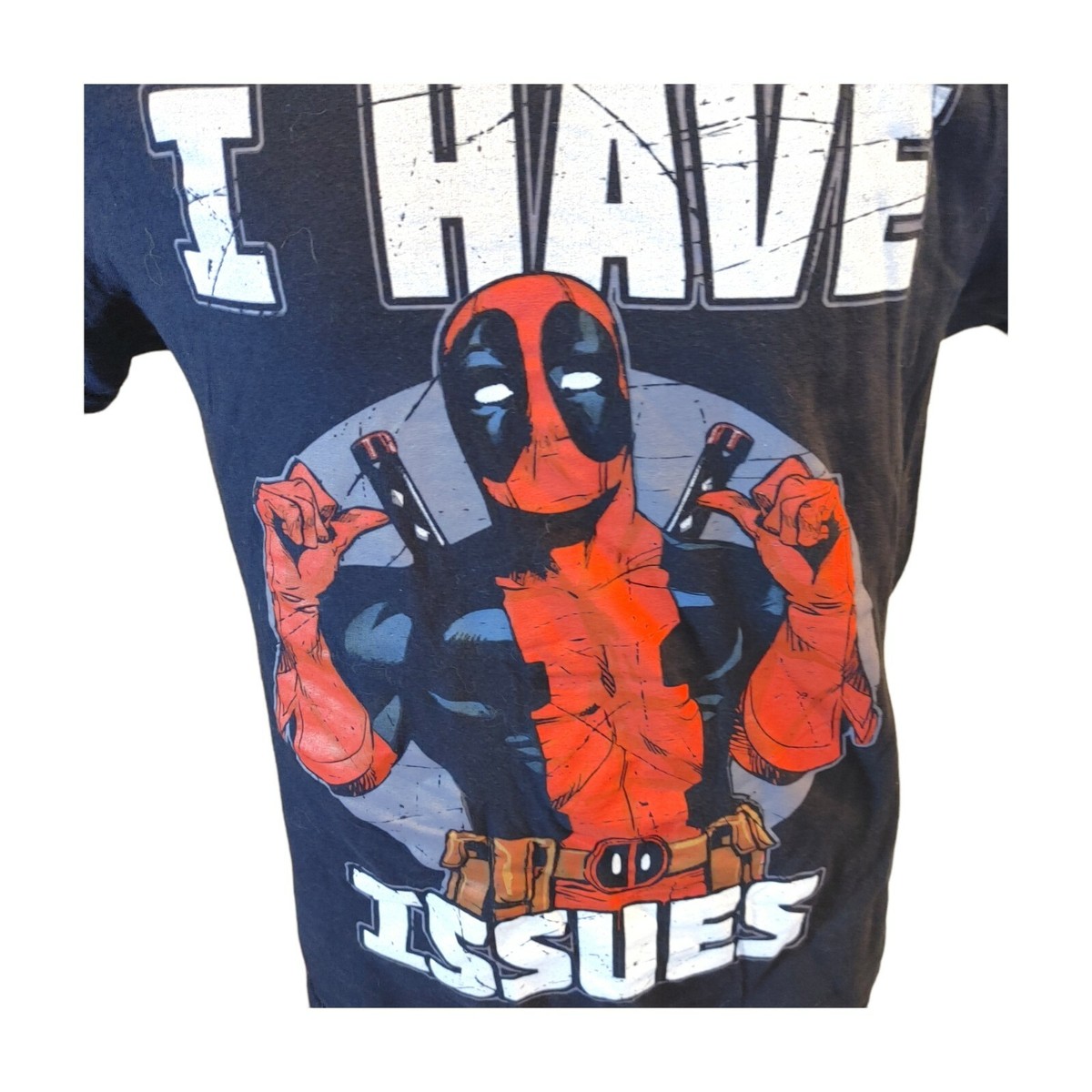 ★MARVELCOLLECTION★ Small Planet Deadpool Studios Logo T-Sh Marvel Comics T-Shirt Men's Size Small Deadpool