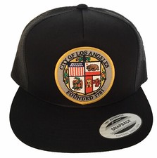 City Of Los Angeles Hat Black Mesh Snapback