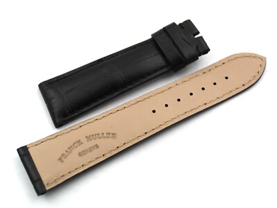 Cinturino Watch Pelle Alligatore Nero Franck Muller 22/18mm Fatto