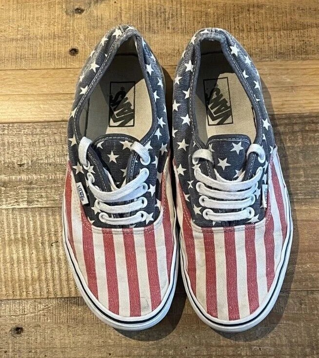 VANS DOREN AMERICAN FLAG DESIGN TRAINERS UK SIZE 7.5 PRE OWNED