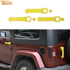 Exterior Tailgate Door Handles Cover Trim Decor For Wrangler JK 2007-2017 Yellow