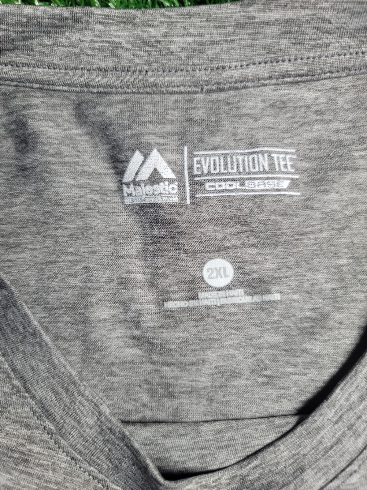 New England Patriots Shirt Mens 2XL Gray Majestic Evolution Cool Base